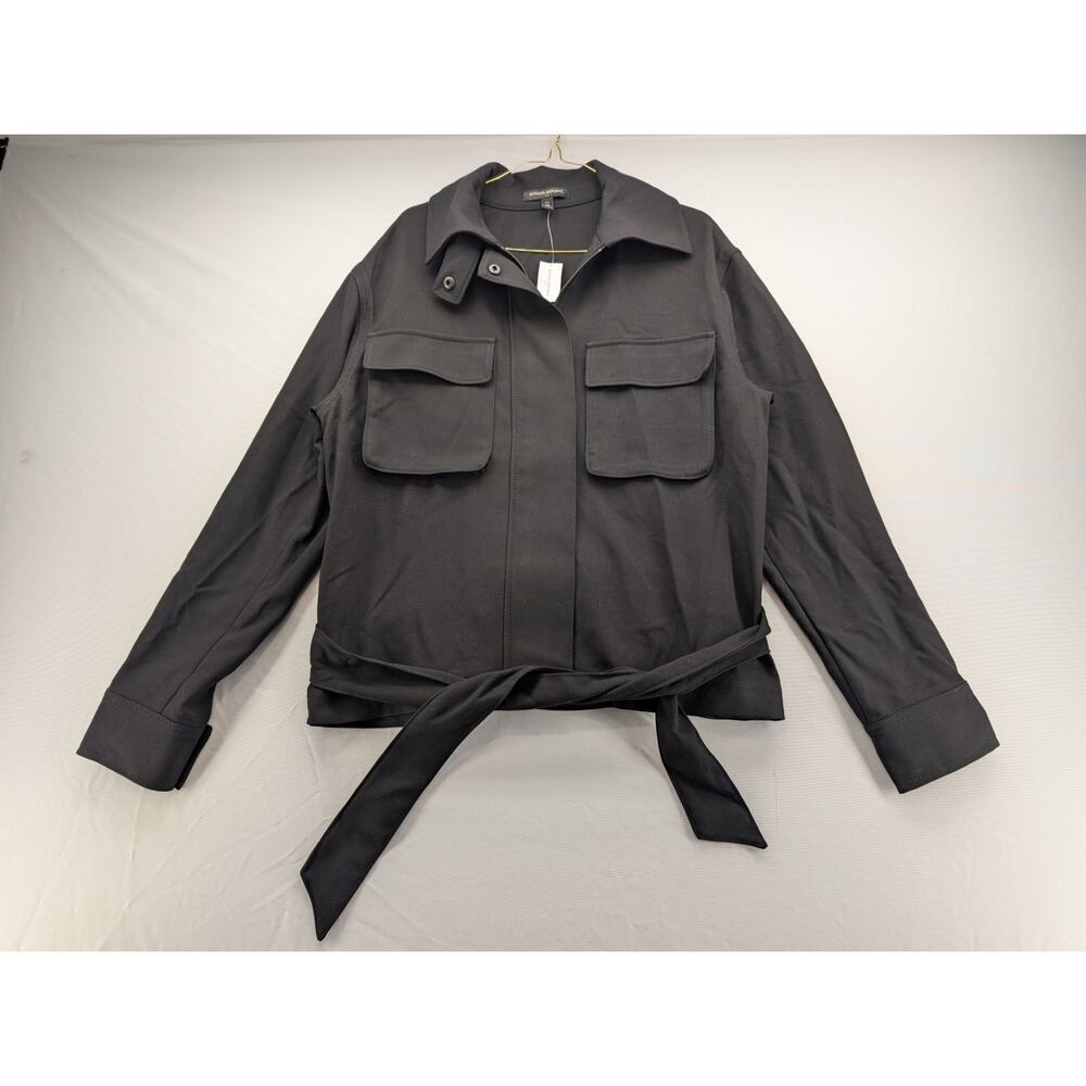 NWT Banana Republic Factory Tie Waist Jacket in Black size Medium TALL